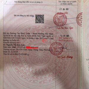 sổ đỏ căn nhà đang được bán 16,9 tỷ ở Tân Định, Quận 1