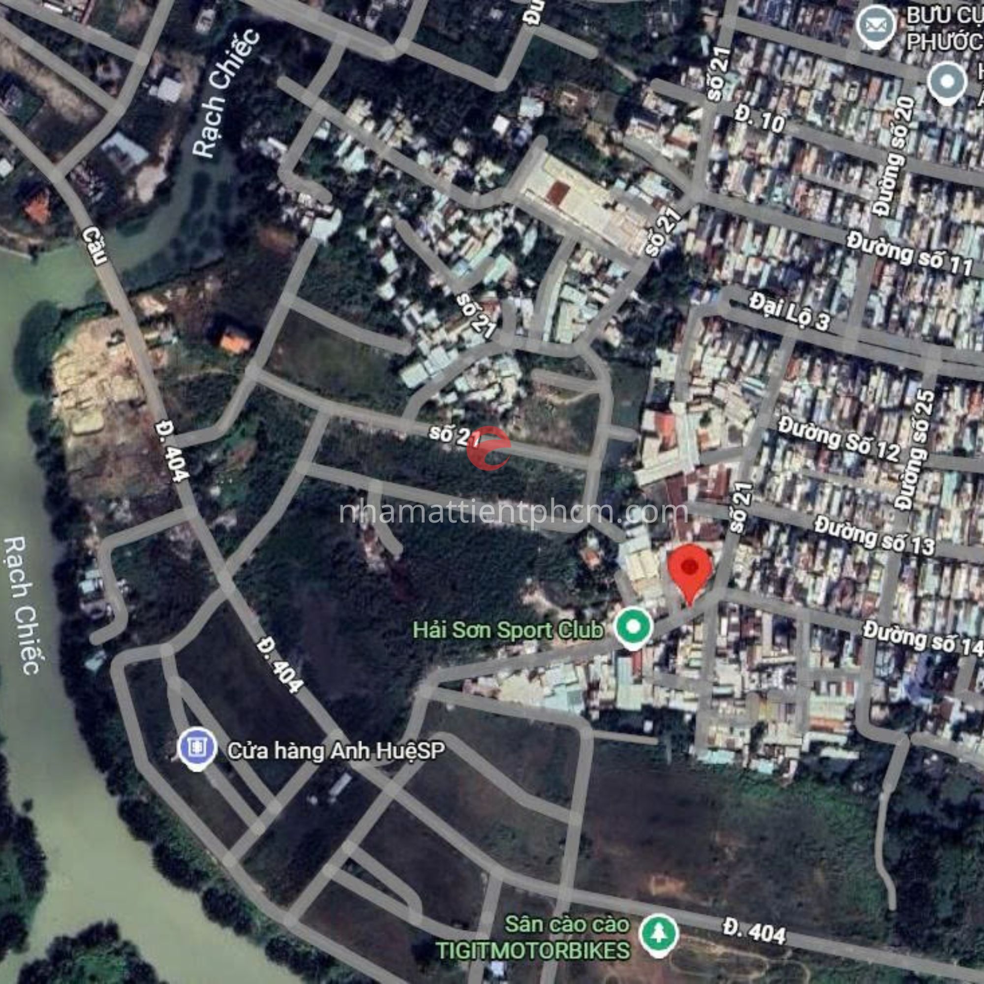 Vị trí căn nhà trên Goole Maps và tiện ích xung quanh