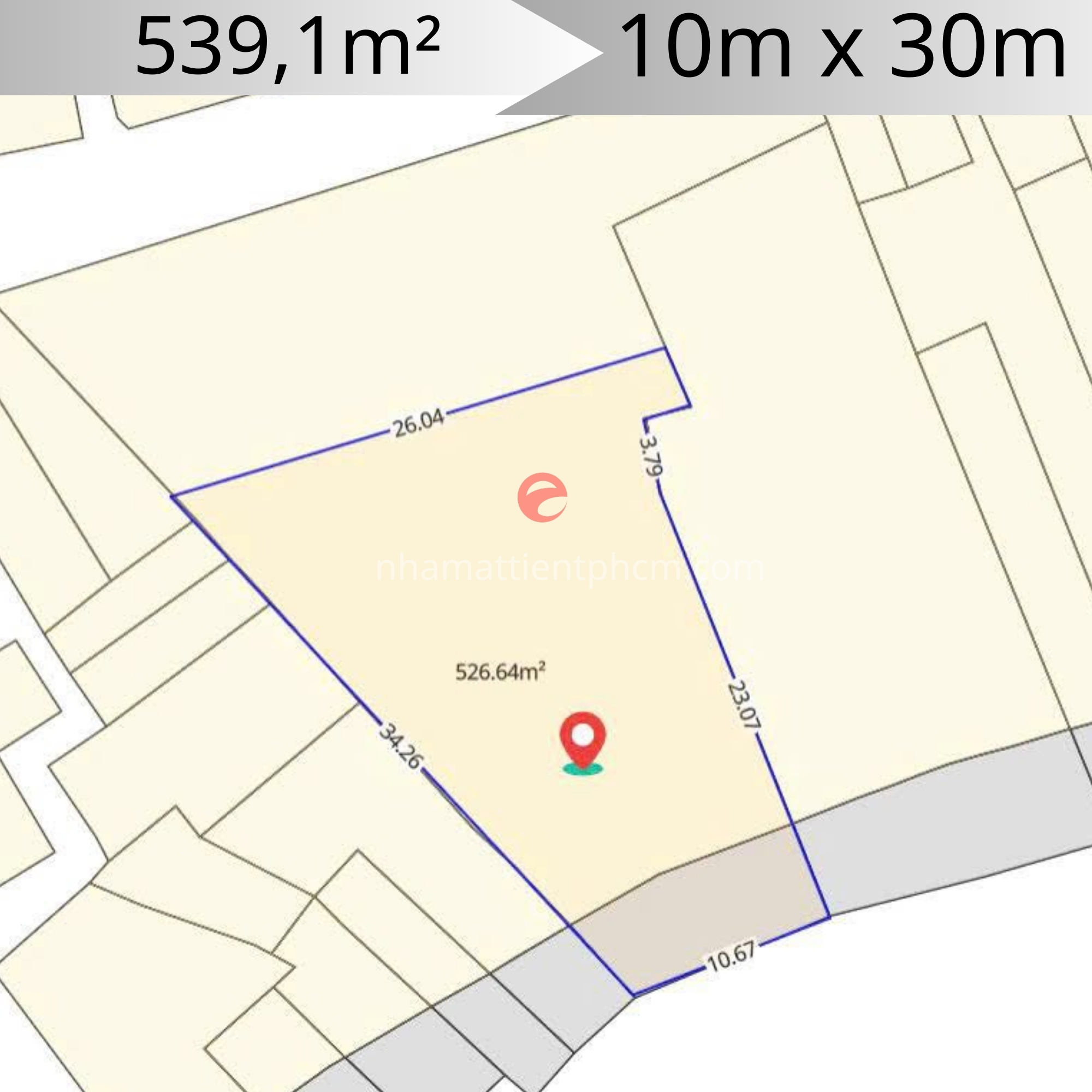 Bán đất trống 297 Nơ Trang Long, Phường 13, Quận Bình Thạnh