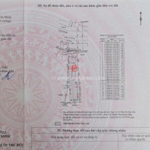 Sổ đỏ của căn nhà mặt tiền 208-200/3 Lê Văn Việt, Phường Tăng Nhơn Phú B, Quận 9