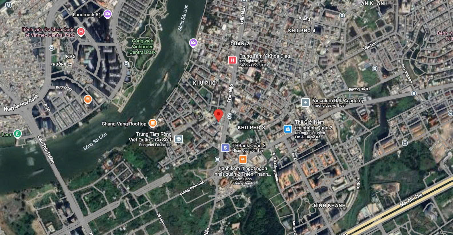 Vị trí căn biệt thự trên Google Maps và tiện ích kết nối tại đây