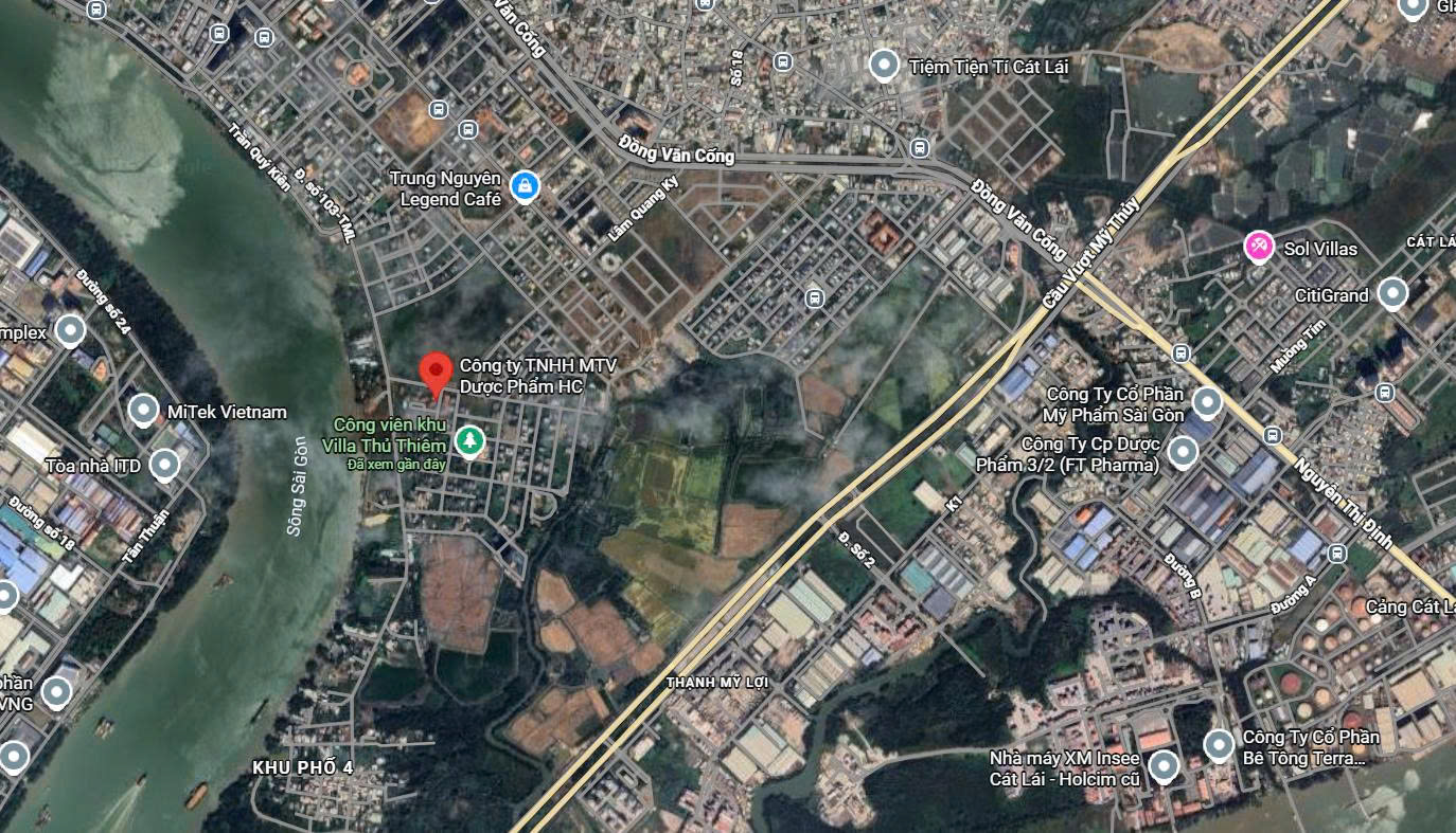 Vị trí căn biệt thự trên Google Maps và tiện ích kết nối xung quanh