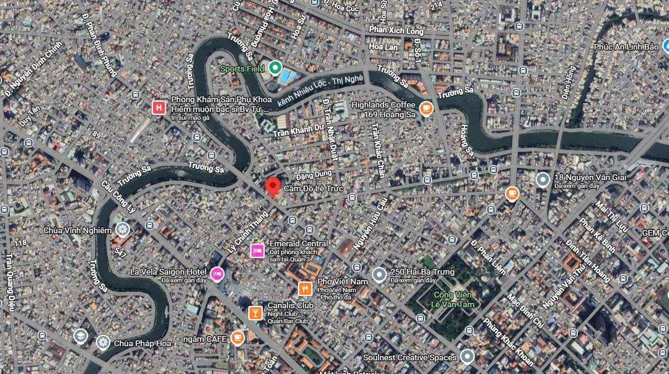 Vị trí của căn nhà trên Google Maps và tiện ích kết nối xung quanh 