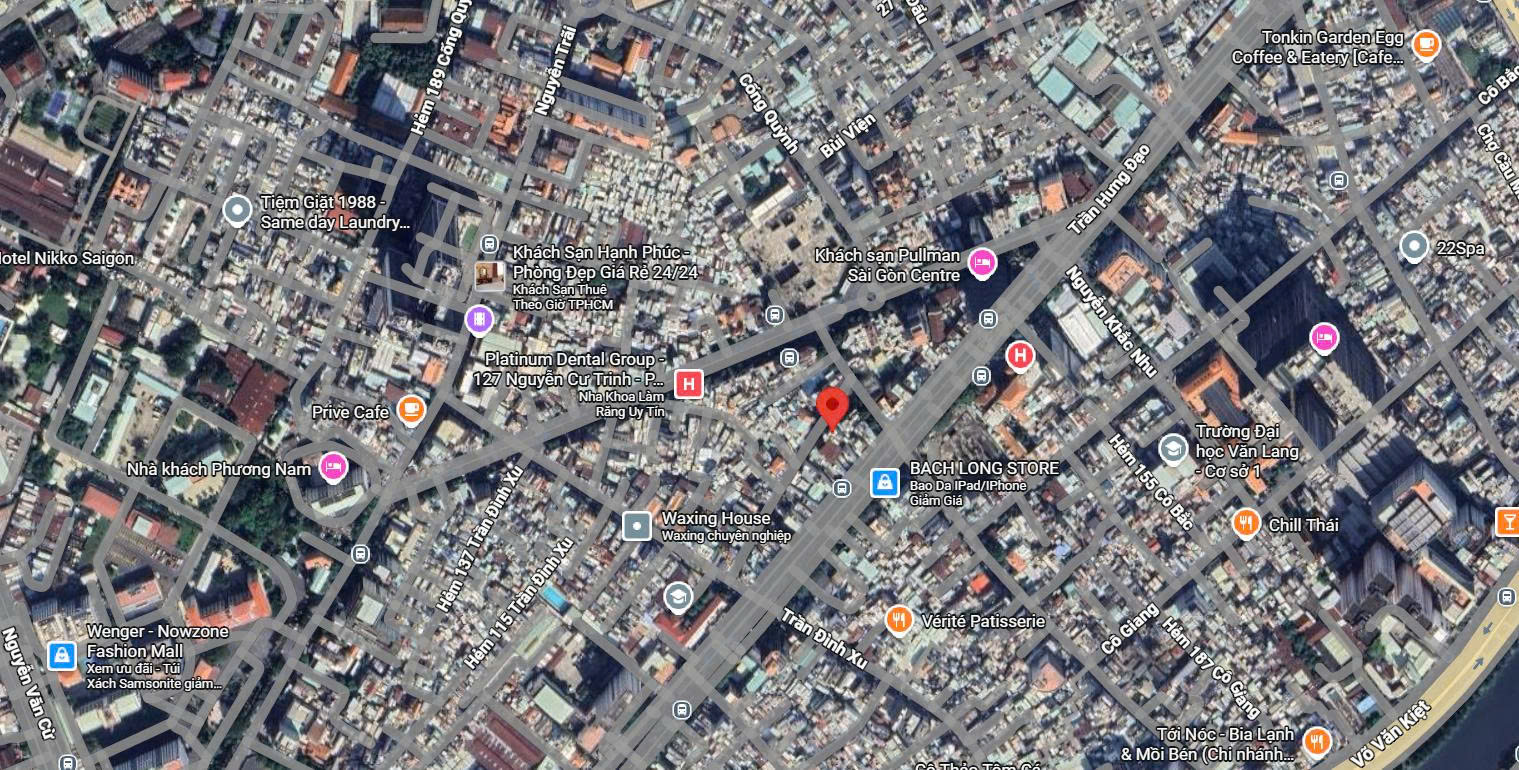 vị trí trên google maps của căn nhà 19 Cao Bá Nhạ, Quận 1