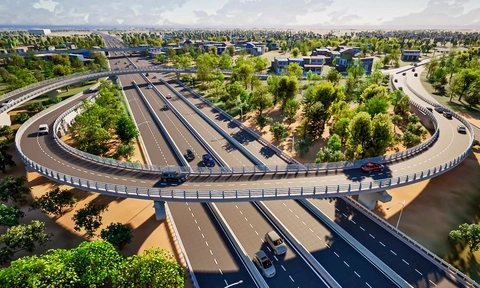 Cao tốc TP.HCM - Mộc Bài sẽ là đường bộ ngắn nhất kết nối vùng kinh tế trọng điểm phía Nam, TP.HCM với Campuchia qua cửa khẩu Mộc Bài - Ba Vẹt - Ảnh phối cảnh: BAN GIAO THÔNG